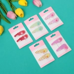 Зажимы для волос детские 2шт «Happy smile», сердечко, микс 4 цвета, 5*2см