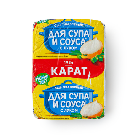 Сыр плавленый Карат для супа и соуса с луком 45% 90 гр