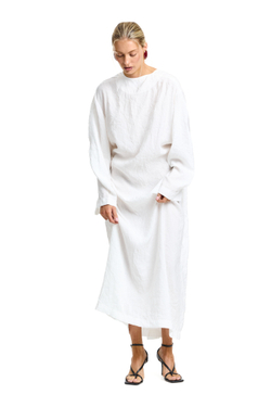 Платье maxi с баской Invitation milk