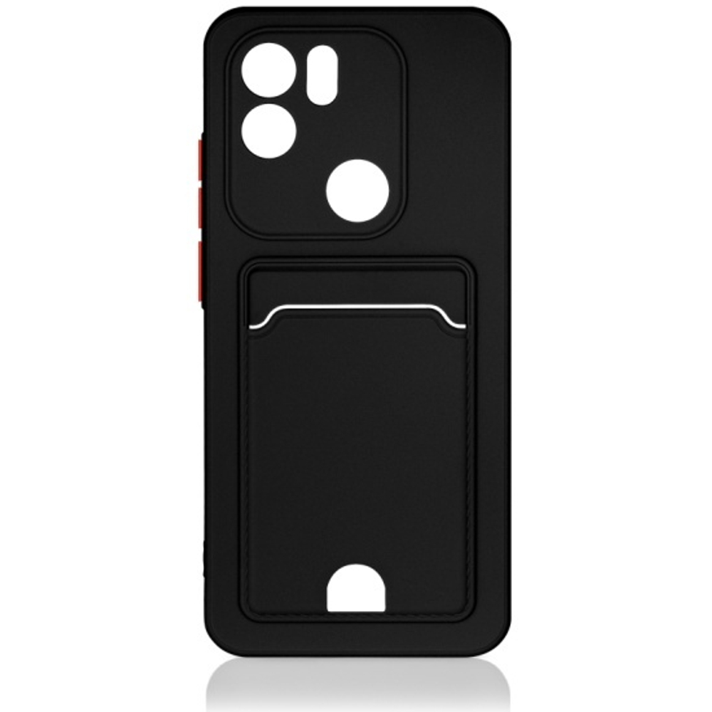 Силиконовый чехол с отделением для карты для Xiaomi Redmi A1+ black DF
