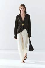 Рубашка с отложным воротником и пуговицами - MASSIMO DUTTI