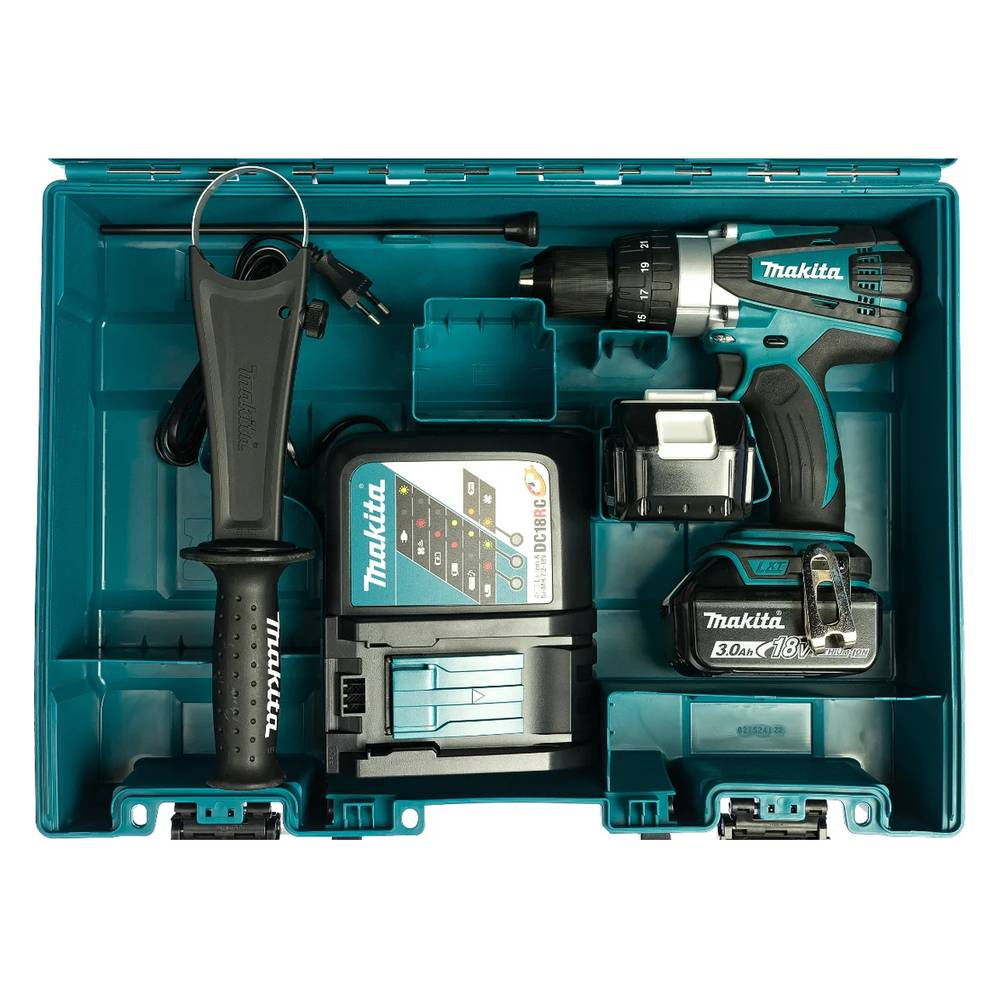 Аккумуляторная дрель-шуруповерт Makita DHP458RFE ударная