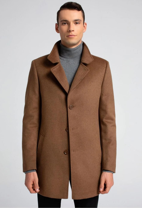 Мужское пальто (коричневое) С18