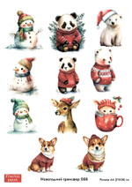 Трансфер для декупажа переводной рисунок для поверхностей новогодний 088