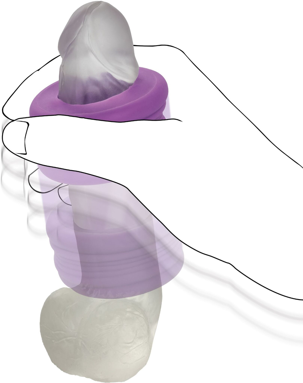 Фиолетовый мастурбатор-бампер из жидкого силикона Dirty Luv (Цвет: фиолетовый)
