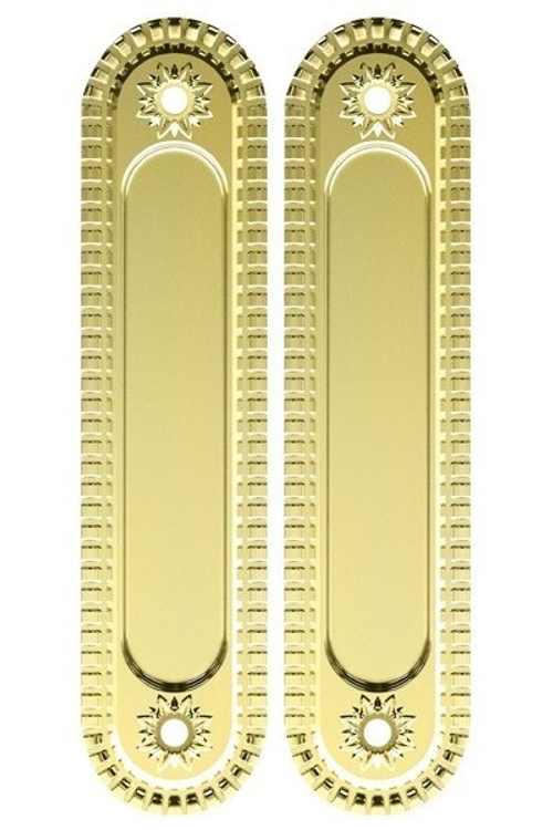 Ручка для раздвижных дверей Армадилло SH010/CL GOLD-24 (цена за комплект), цвет золото 24К (гарантия - 5 лет)