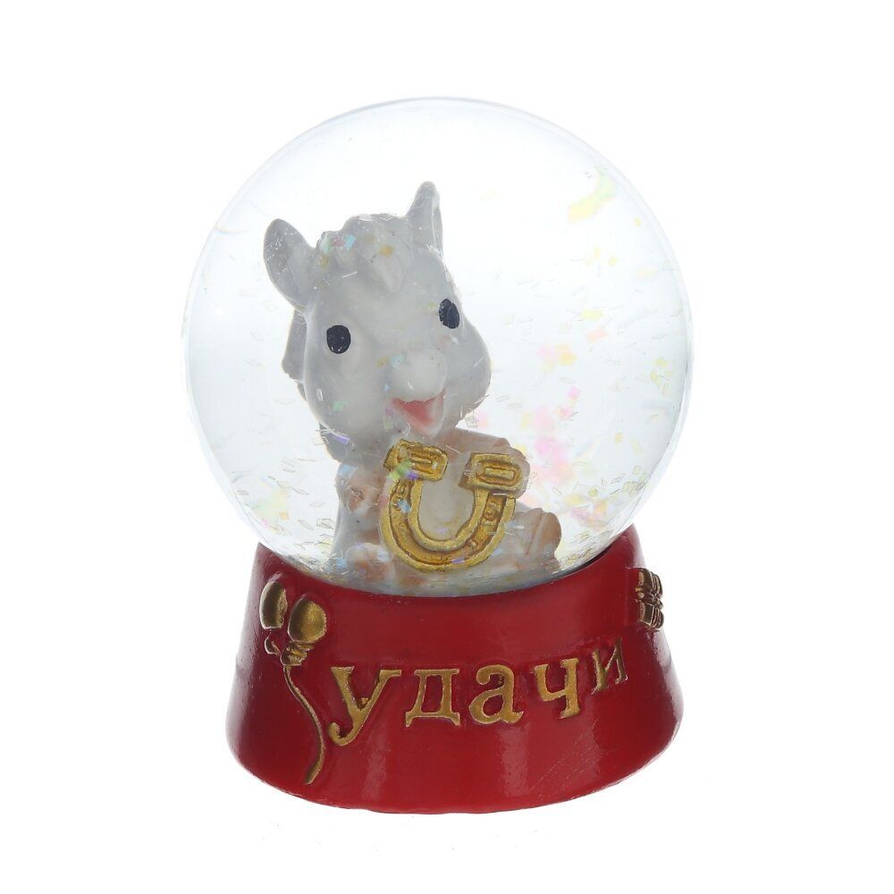 GAEM Фигурка декор в стекл шаре "Лошадка", L4,5 W4,5 H5,5 см, 4в.