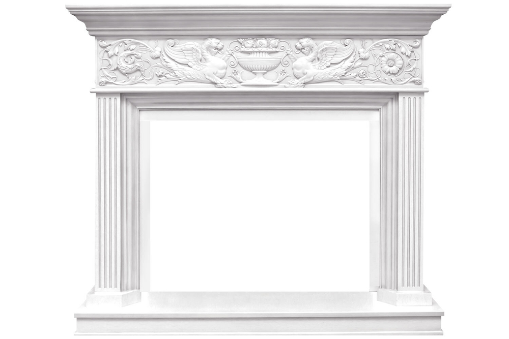 Каминокомплект Palace - Белый с серебром с очагом Vision 30 EF LED FX