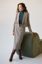 4794 Юбка женская (зеленая клетка)