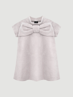 Велюровое платье Mjölk White Sand, с бантом