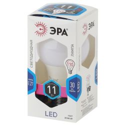 Лампа светодиодная ЭРА STD LED A60-11W-840-E27 11Вт груша нейтральный белый свет Е27 | Лампы cветодиодные Груша (A)