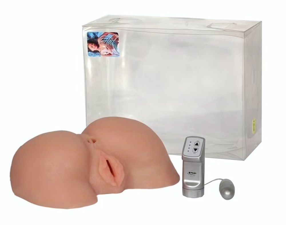 Реалистичная попка из неоскин с вибрацией (Цвет: телесный)