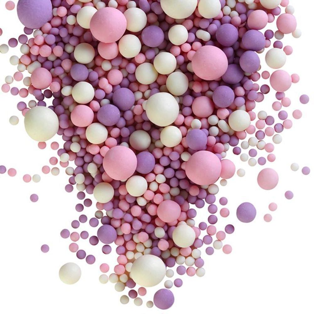 Драже зерновое в кондитерской глазури (086М, Розовое, сиреневое, белоснежное, матовое) 1,5 кг