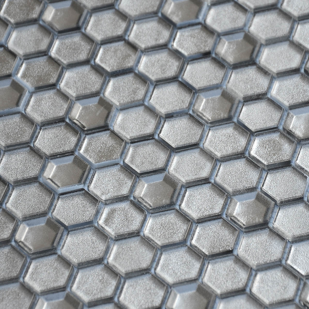 Мозаика LeeDo: Alchimia - Argento grani hexagon 30х30x0,6 см (чип 23x13x6 мм)