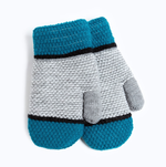 Варежки детские, цвет серый/бирюзовый, р. 16/ 9147163 Rossini