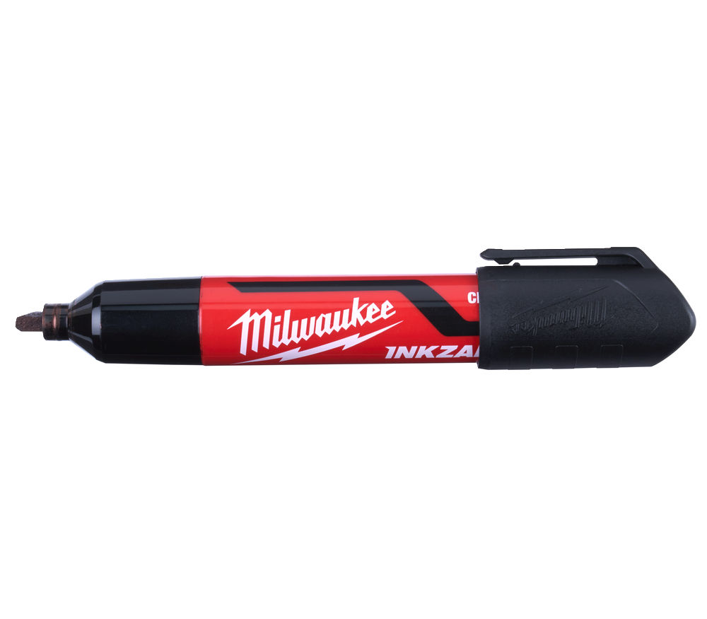 Маркер строительный  Milwaukee INKZALL для стройплощадки большой Черный, скошенный наконечник