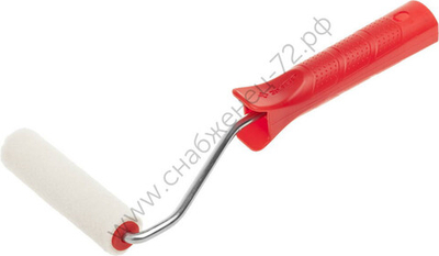 ЗУБР ВЕЛЮР 100 мм, ворс 4мм, 100% шерсть, Малярный валик с ручкой, ЭКСПЕРТ (03536-10)