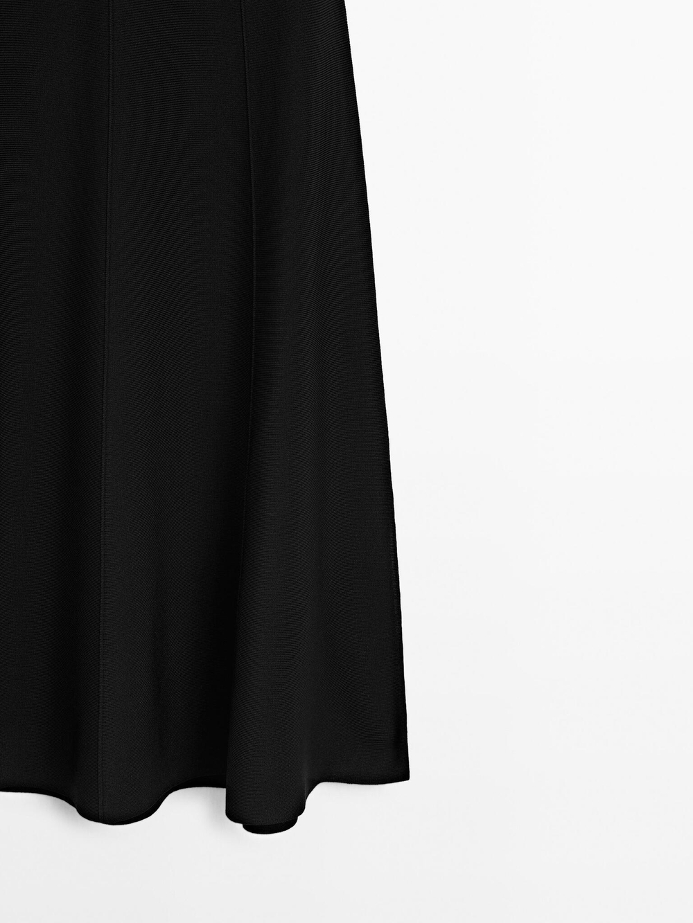 Massimo Dutti Длинная трикотажная юбка, черный