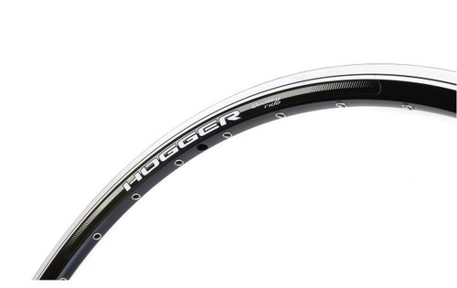 Обод 28-29" HOGGER алюминиевый, двойной, 32H, пистонированный, фрезерованный, индикатор износа, 622х21/26,8х21мм, A/V, анодированный, черный