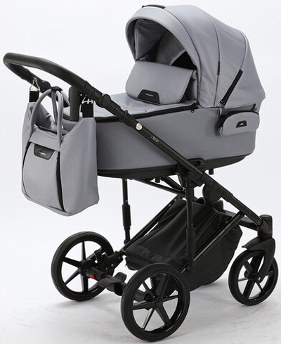 Детская коляска Adamex Zico Deluxe 2 в 1 Z-SM03 СЕР. КОЖА