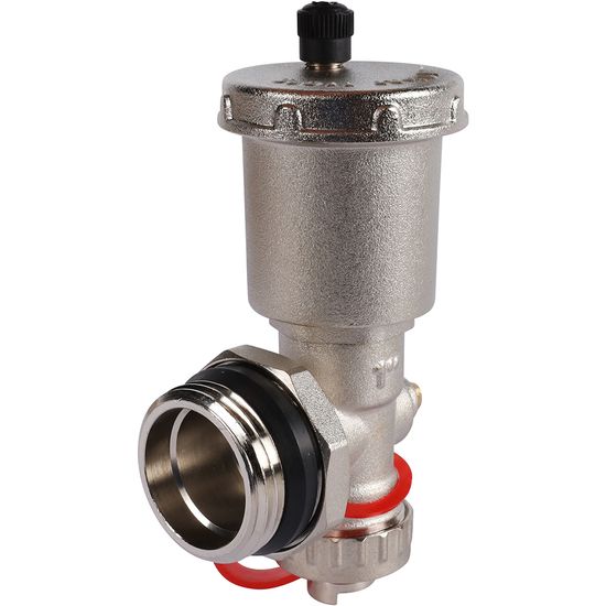 Регулируемый концевой фитинг Rommer 1" с дренажным вентилем и автоматическим воздухоотводчиком