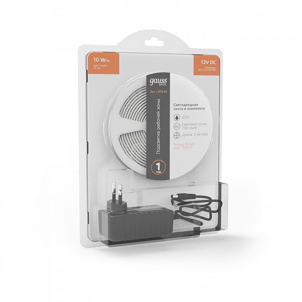 Комплект с лентой светодиодной Gauss Basic BT044