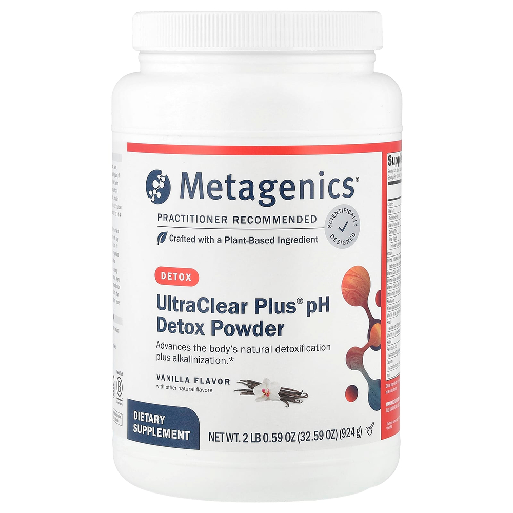 Metagenics, UltraClear Plus® pH, порошок для выведения токсинов, со вкусом ванили, 924 г (2 фунта 0,59 унции)