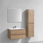 База под раковину Luka 800 подвесная, 2 выкатных ящика soft-close, N.Oak