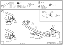 Фаркоп оцинкованный Galia M126A для Mitsubishi Outlander 2012-(паспорт и сертификат в комплекте)(без электрики)
