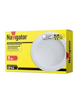 Светильник светодиодный 71 274 NDL-RP4-5W-840-WH-LED 5Вт 4000К IP44 бел. Navigator 71274