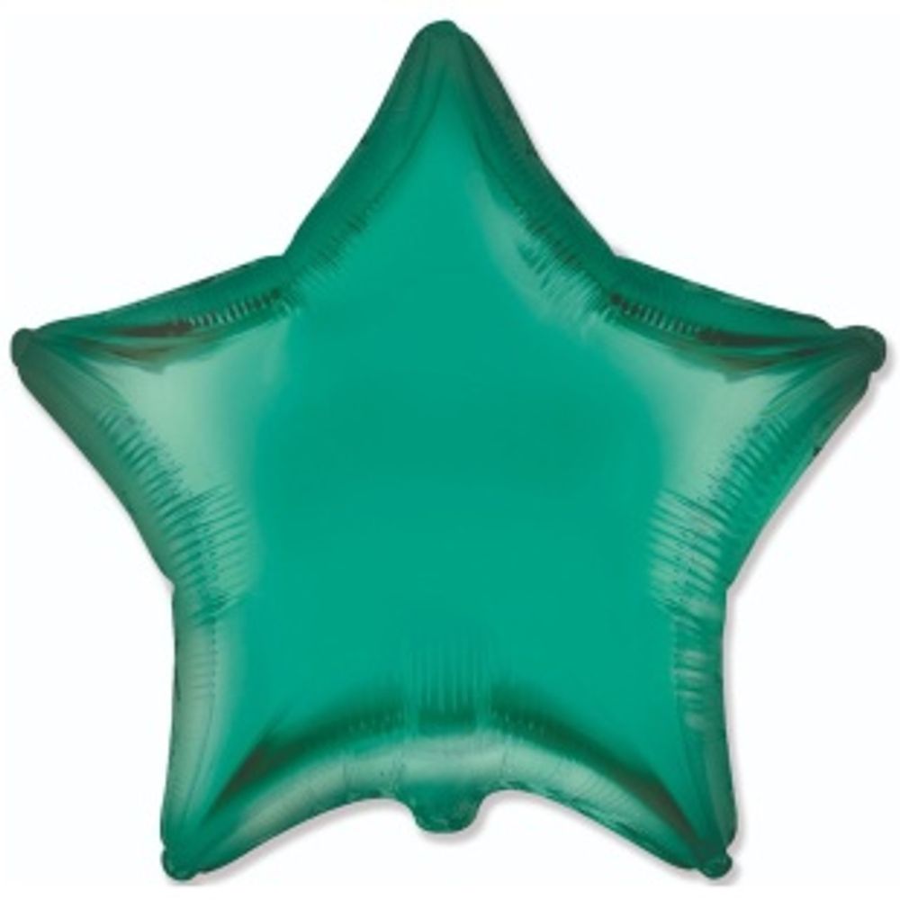 F Шар звезда (18'' / 46 см) Зеленый Сатин (БГ-15)