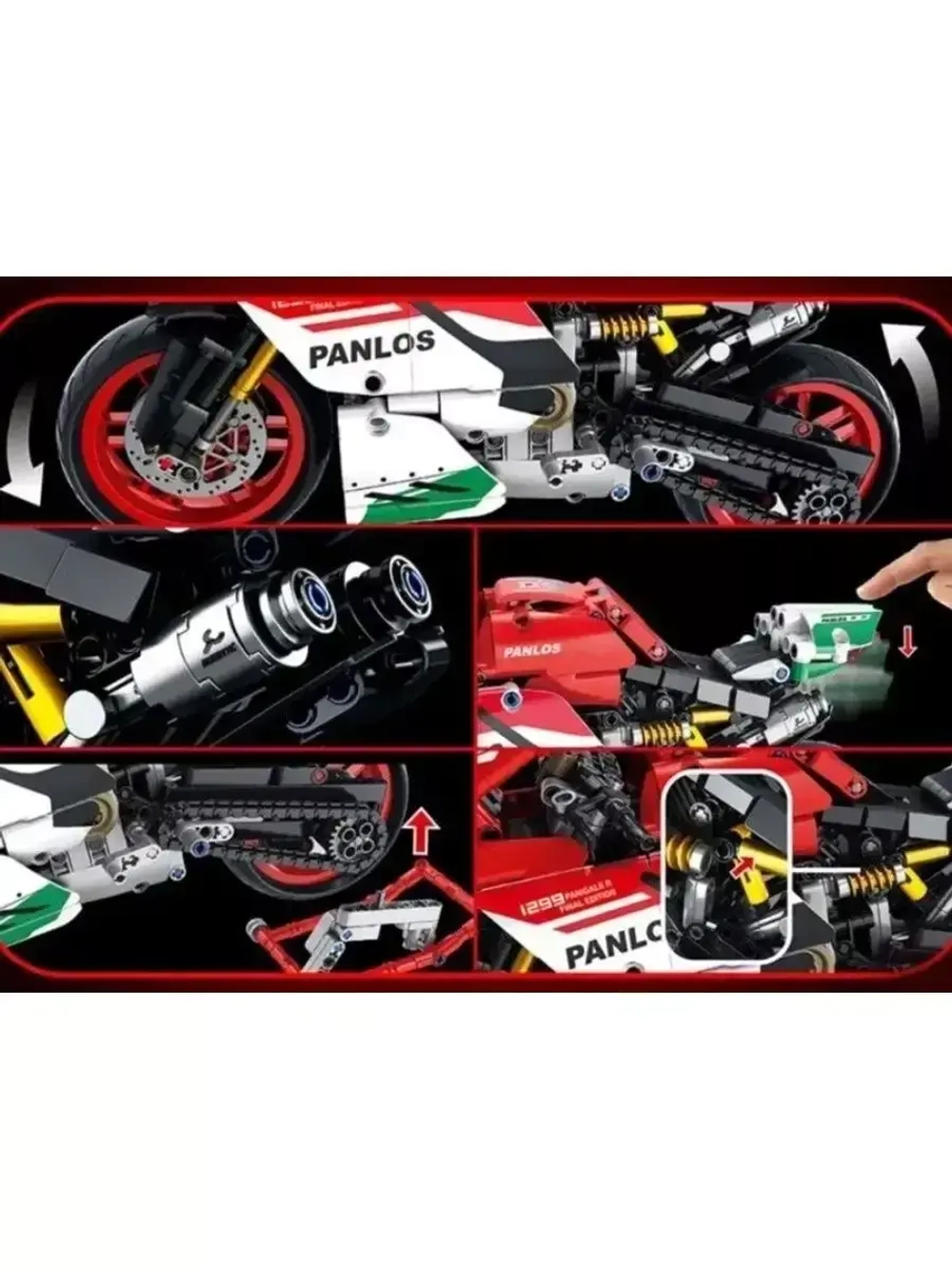 Конструктор Мотоцикл Ducati Дукати Панлос 803 детали 672001