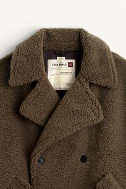 ZARA ТРЕНЧ СВОБОДНОГО КРОЯ, КАМЕННЫЙ МЕЛАНЖ