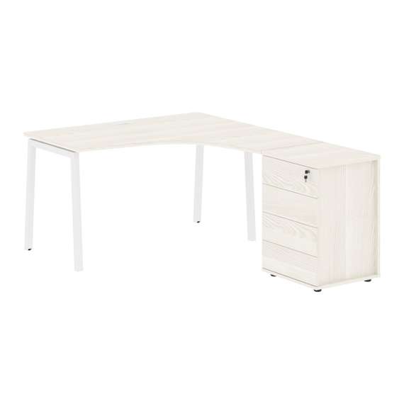 Стол эргономичный с тумбой ELCET 1318(R)  1360х1880х750 EDIS