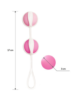 Gvibe Geisha Balls 2  - Шарики для тренировки интимных мышц, 3 см (розовый)