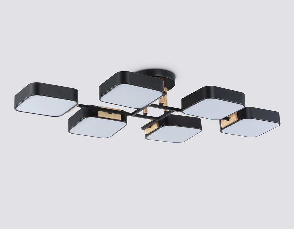 FL4887/6 BK/WD черный/дерево 108W 3000-6000K 850*430*140 (без ПДУ)