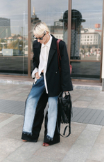 Upcycling Джинсы комбинированные