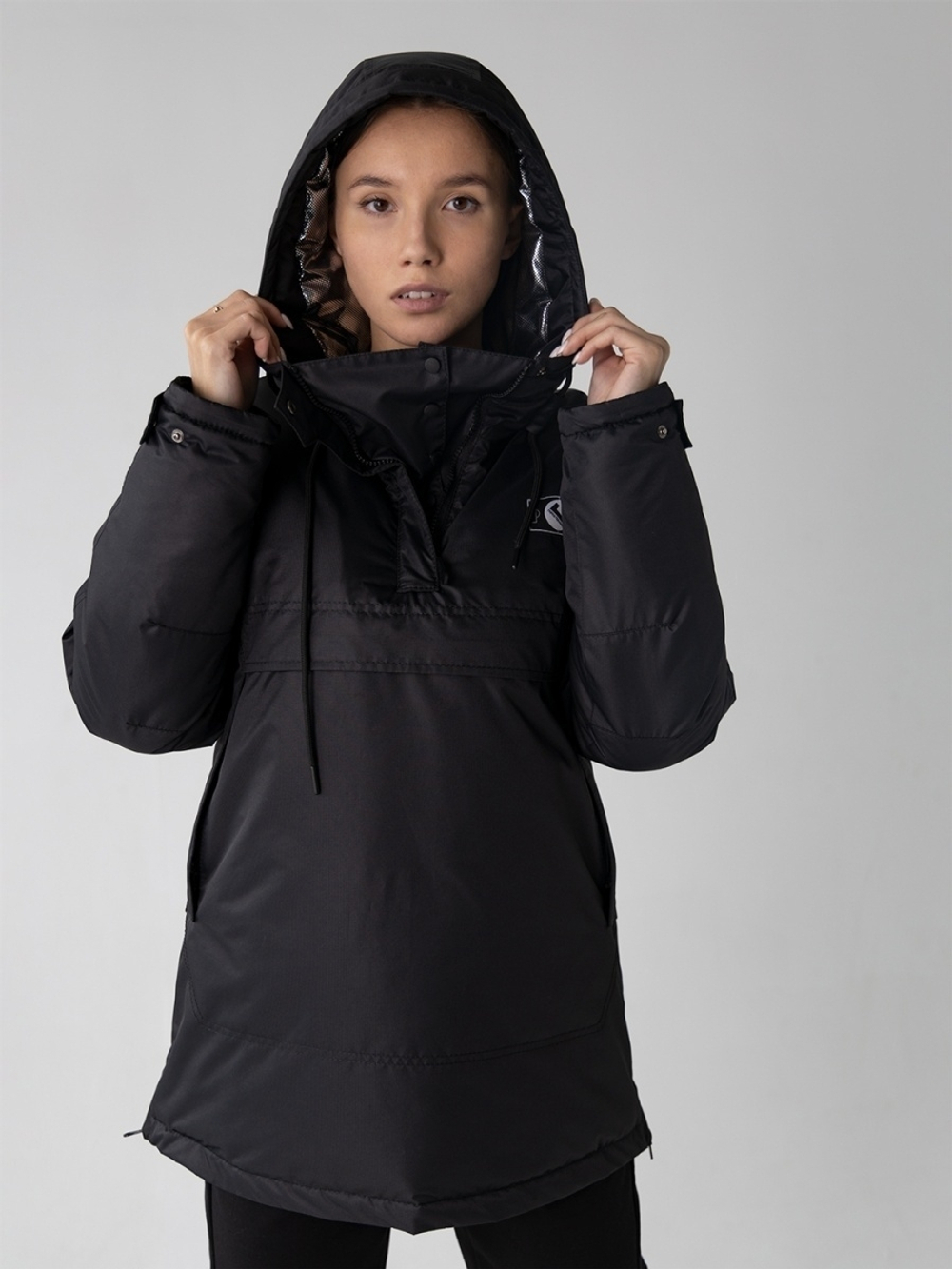 Анорак зимний женский ткань мембрана Город Горький черный