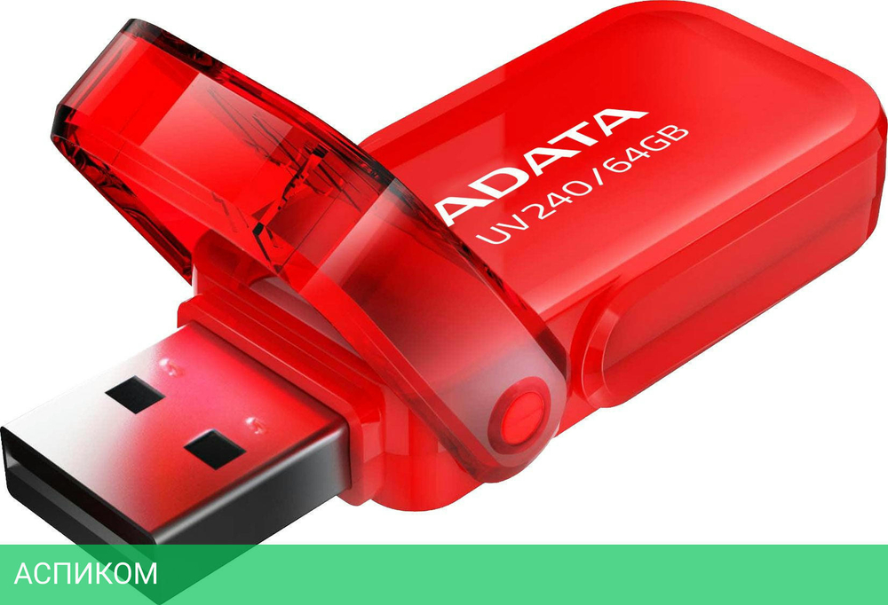 USB Flash-накопитель A-Data AUV240-64G-RRD 64GB красный