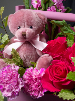 Вызвать улыбку розовый мишка