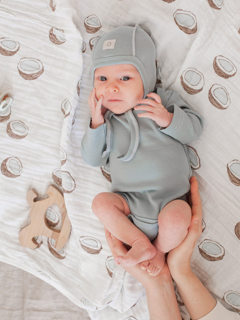 Боди Mjölk Baby Blue с длинным рукавом