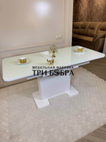 Кухонный раскладной стол "Монро", белый глянец