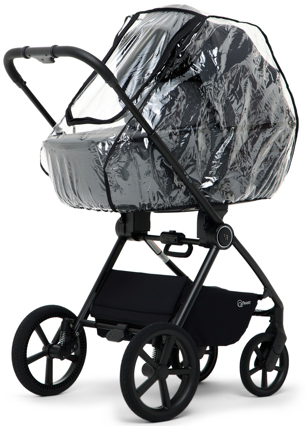 Детская коляска Rant Teo Soft 3 в 1 с автокреслом Cruise Black Graphite