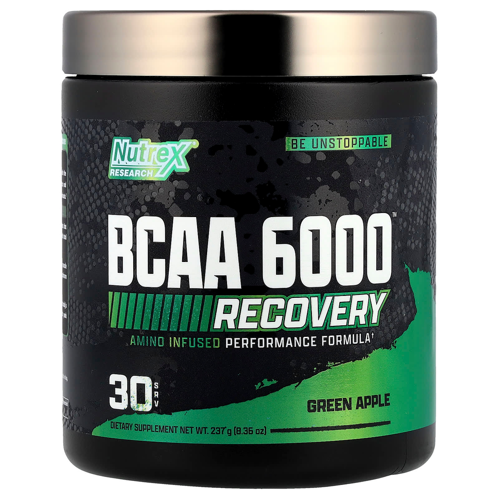 Nutrex Research, BCAA 6000 ™ Recovery, зеленое яблоко, 237 г (8,36 унции)