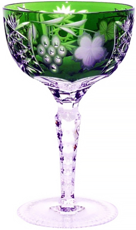 Ajka Crystal Бокал хрустальный Grape, 210мл, зеленый