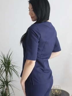 Рубашка медицинская стрейч темно-синяя