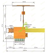 Детская площадка Панда Фани Fort с сеткой