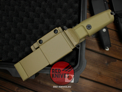 Нож Extrema Ratio Fulcrum C F/P А+++ V.2026 - пустынная рукоять, черный камо клинок