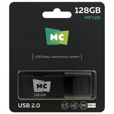 Флешка More Choice MF128 128GB черная USB 2.0