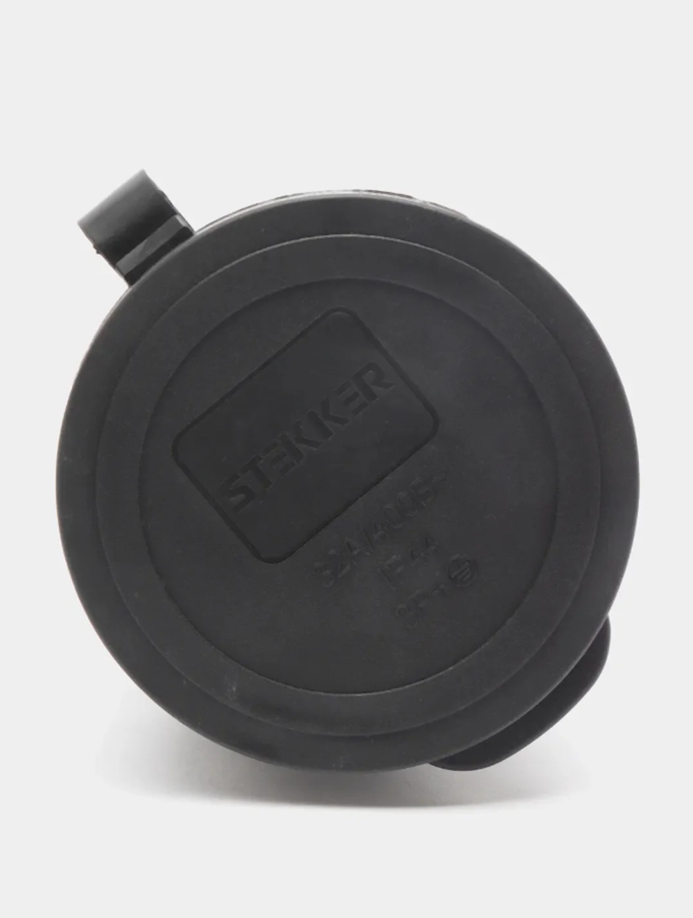 Розетка STEKKER 1 местная c заземлением 3+1, с крышкой, каучук 400В, 32А, IP44, черная RST32-21-44 39021